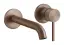 Cмеситель для раковины Gessi316, встраиваемый, настенный, с длинным изливом, без донного клапана, внешние части, цвет Copper Brushed PVD