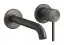 Смеситель для раковины Gessi316, встраиваемый, настенный, с длинным изливом, без донного клапана, внешние части, цвет Black Metal Brushed PVD