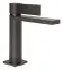 Смеситель для раковины Gessi Inverso, h178 мм, однорычажный, с донным клапаном Stop&Go, цвет Black Metal Brushed PVD