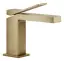 Смеситель для раковины Gessi Rettangolo K, без донного клапана, цвет Warm Bronze Brushed PVD
