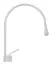Cмеситель для раковины Gessi Goccia, излив 244 мм, без донного клапана, цвет Matte White