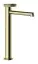Смеситель для раковины Gessi Anello, 70x208 мм, высокий, без донного клапана, цвет Brass PVD