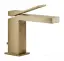 Смеситель для раковины Gessi Rettangolo K , с донным клапаном, цвет Warm Bronze Brushed PVD