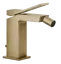 Смеситель для биде Gessi Rettangolo K, однорычажный, с донным клапаном, цвет Warm Bronze Brushed PVD