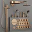 Верхний душ Gessi Origini, настенный, поворотный, Ø250 мм, цвет Copper Brushed PVD