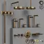 Смеситель для ванны/душа Gessi Anello, настенный, на 2 выхода, с переключателем ванна-душ, встраиваемый, цвет Brushed Brass PVD