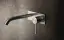 Смеситель для раковины Gessi316, настенный, с длинным изливом, без донного клапана, внешняя часть, цвет Black Metal Brushed PVD