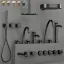 Термостат Gessi Origini, настенный, на 2 выхода, цвет Matte Black