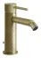 Смеситель для биде Gessi316, однорычажный, с донным клапаном, цвет Brass Brushed PVD