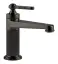 Смеситель для раковины Gessi Venti20, без донного клапана, цвет Black Metal Brushed PVD
