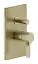 Смеситель для душа Gessi Inciso, настенный, на 2 выхода, встраиваемый, цвет Brass Brushed PVD