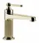 Смеситель для раковины Gessi Venti20 с донным клапаном, цвет Brass PVD