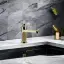 Смеситель для раковины Gessi Venti20 с донным клапаном, цвет Brass PVD