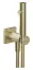 Гигиенический душ Gessi Rilievo, с лейкой, шлангом, шланговым подсоединением и держателем лейки, ширина 60 мм, цвет Brushed Brass PVD