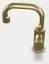 Cмеситель для раковины Gessi Inciso, h215 мм, без донного клапана, цвет Antique Brass