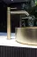 Смеситель для раковины Gessi316, высокий, с длинным изливом, без донного клапана, цвет Brushed Brass PVD