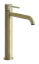Смеситель для раковины Gessi316, высокий, с длинным изливом, без донного клапана, цвет Brass Brushed PVD