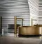 Смеситель для раковины Gessi316, высокий, с длинным изливом, без донного клапана, цвет Brass Brushed PVD