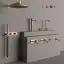 Смеситель для раковины Gessi316, высокий, с длинным изливом, без донного клапана, цвет Brass Brushed PVD