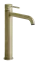 Смеситель для раковины Gessi316, высокий, с длинным изливом, без донного клапана, цвет Brushed Brass PVD