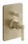 Cмеситель для душа Gessi Venti20, настенный, на 2 выхода, внешняя часть, цвет Warm Bronze Br. PVD