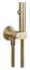 Гигиенический душ Gessi Tondo, с лейкой, шлангом, шланговым подсоединением и держателем лейки, с предохранительным клапаном, ширина 75 мм, цвет Warm Bronze Br. PVD