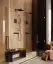 Душевой гарнитур Gessi Inverso, штанга h900 мм, ручной душ, шланговое подсоединение, цвет Matte Black