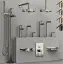 Верхний душ Gessi Ingranaggio, ø218 мм, поворотный, с настенным держателем, цвет Chrome