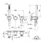 Смеситель для душа Gessi Ventaglio, встраиваемый, настенный, на 2 выхода, с ручным душем и переключателем, внешние части, цвет Finox Brushed Nickel