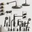 Верхний душ Gessi Venti20, Ø200 мм для настенного крепления, поворотный с шарниром, цвет Chrome