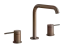 Cмеситель для раковины Gessi316, на 3 отверстия, средний, без донного клапана, цвет Copper Brushed PVD