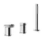 Смеситель на борт ванны Gessi Anello, с ручным душем, цвет Сhrome