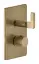 Термостат Gessi Inciso, встраиваемый, с переключателем на 3 выхода, цвет Warm Bronze Brushed PVD