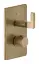 Термостат Gessi Inciso, встраиваемый, с переключателем на 2 выхода, цвет Warm Bronze Brushed PVD