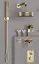 Термостат Gessi Inciso, встраиваемый, с переключателем на 2 выхода, цвет Brushed Brass PVD
