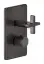 Термостат Gessi Inciso, с переключателем на 2 выхода, встраиваемый, цвет Black Metal Brushed PVD