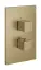Термостат Gessi Rettangolo K, на 2 потребителя, 221х141х52 мм, встраиваемый, цвет Warm Bronze Brushed PVD