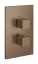 Термостат Gessi Rettangolo K, на 2 потребителя, 221х141х52 мм, цвет Copper Brushed PVD