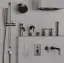 Верхний душ Gessi Inciso, Ø180 мм, шарнирный, с настенным держателем, цвет Brass Brushed PVD