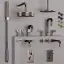 Смеситель для раковины Gessi Inciso, средний, c донным клапаном, цвет Finox Brushed Nickel