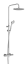 Душевая система Gessi Minimalistic Shower, настенный термостат, стойка с верхним душем Ø250 мм, автоматический переключатель, шланг, ручная лейка, цвет Chrome
