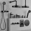 Излив Gessi Cascata Ø207 мм, каскадный, для смесителя удаленного управления, цвет Black Metal Brushed PVD
