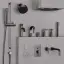 Штанга Gessi Inciso, h800 мм, с ручной лейкой, шлангом и выводом воды, цвет Black Metal Brushed PVD