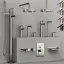 Верхний душ Gessi Ingranaggio, Ø218 мм, поворотный с шарниром, цвет Finox Brushed Nickel