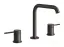 Смеситель для раковины Gessi 316, на 3 отверстия, без донного клапана, цвет Black Metal Brushed PVD
