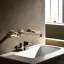 Смеситель для раковины Gessi Venti20 встраиваемый, на 3 отверстия с длинным изливом, внешняя часть, цвет Copper PVD