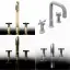 Смеситель для раковины Gessi Inciso, на 3 отверстия, без донного клапана, цвет Brass PVD