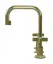 Смеситель для раковины Gessi Inciso, на 3 отверстия, без донного клапана, цвет Brass PVD