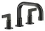 Смеситель для раковины Gessi Inciso, на 3 отверстия, без донного клапана, цвет Black Metal Brushed PVD