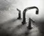 Смеситель для раковины Gessi Inciso, на 3 отверстия, без донного клапана, цвет Black Metal Brushed PVD